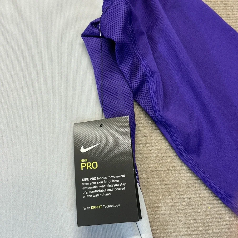 Nike Pro MLB Baseball Undershirt Men's Medium Slim 3/4 Sleeve Rockies Purple NEW